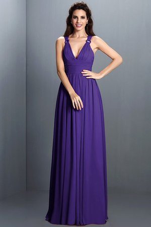 Robe demoiselle d'honneur plissage sexy de princesse avec zip en chiffon - Photo 23