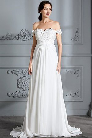 Chiffon Prinzessin A-Line Ärmelloses Bodenlanges Brautkleid - Bild 1