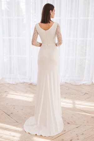 Abito da sposa pudica con tre quarti lunghezza maniche dolce in pizzo lungo a sala - Foto 2