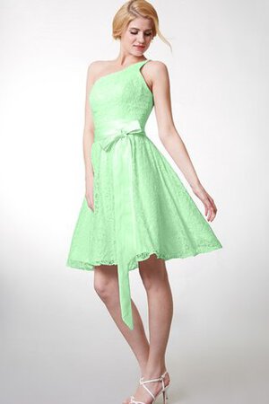 Spaghetti Träger A-Linie Reißverschluss Abschlusskleid mit Blume mit Bordüre - Bild 8