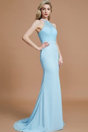 Schaufel-Ausschnitt Normale Taille Ärmelloses Sweep Zug Brautjungfernkleid aus Chiffon - Bild 6