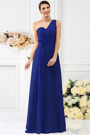 Empire Taille Prinzessin Reißverschluss Bodenlanges Brautjungfernkleid mit Plissierungen - Bild 25