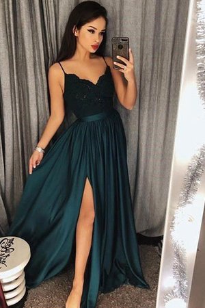 Abito da ballo conotta in seta come satin a terra in pizzo principessa bellissimo - Foto 1
