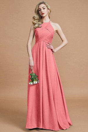 Natürliche Taile Prinzessin Reißverschluss Gerüschtes Bodenlanges Brautjungfernkleid - Bild 31