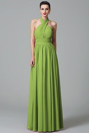 Robe demoiselle d'honneur a-ligne de princesse de lotus de dos nu avec chiffon - Photo 14