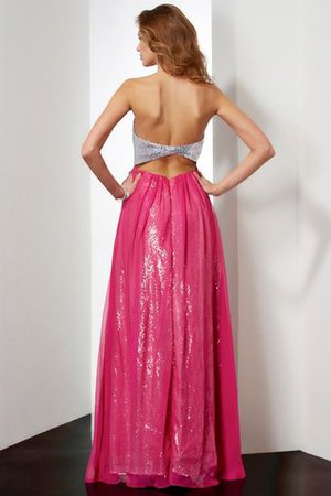 Robe de bal longue avec perle en chiffon longueur au ras du sol de col en cœur - Photo 2