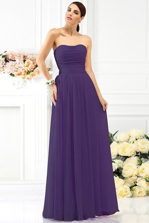 Vestido de Dama de Honor de Sin mangas de Largo de Escote sin tirantes de Plisado - Foto 24