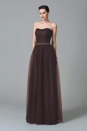 Ärmelloses Herz-Ausschnitt Prinzessin Reißverschluss Sittsames Brautjungfernkleid - Bild 7