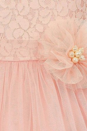 Robe de cortège enfant naturel de princesse en tulle avec ruban avec fleurs - Photo 3