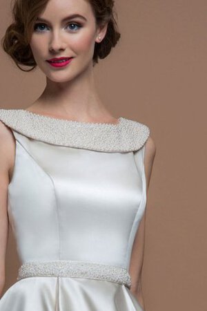 Robe de mariée facile décontracté intemporel avec perle manche nulle - Photo 4