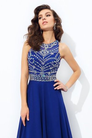 Perlenbesetztes Schaufel-Ausschnitt Ärmelloses Anständiges Formelles Abendkleid - Bild 7