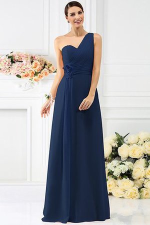 Empire Taille Prinzessin Reißverschluss Bodenlanges Brautjungfernkleid mit Plissierungen - Bild 10