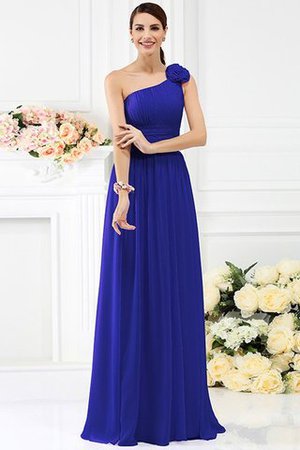 Reißverschluss Chiffon Sittsames Brautjungfernkleid ohne Ärmeln mit Blume - Bild 25