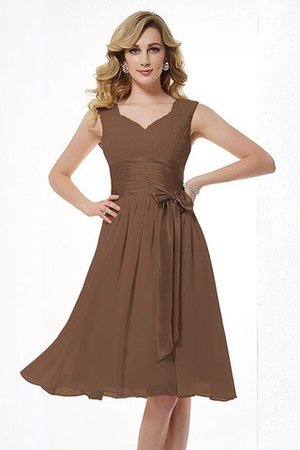 Normale Taille A-Linie Prinzessin Drapiertes Brautjungfernkleid aus Chiffon - Bild 3