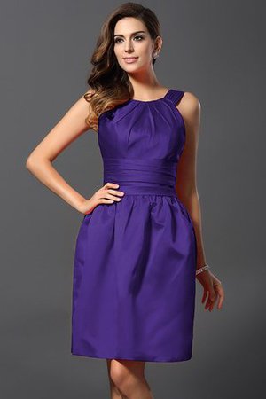 Robe demoiselle d'honneur naturel de princesse avec zip a-ligne en satin - Photo 22