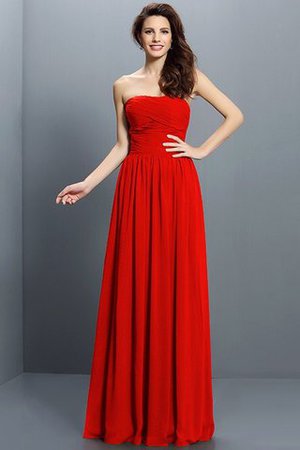 Prinzessin A Linie Plissiertes Bodenlanges Brautjungfernkleid aus Chiffon - Bild 23