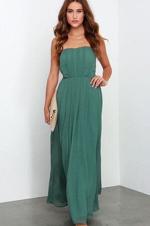 Abito da Damigella in Chiffon Elegante Lungo A-Line senza spalline - Foto 6