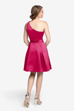 Plissiertes Ein Schulter mini Brautjungfernkleid - Bild 19