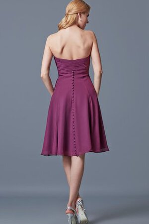 Robe demoiselle d'honneur distinguee ligne a en chiffon de tour de ceinture en haute - Photo 4