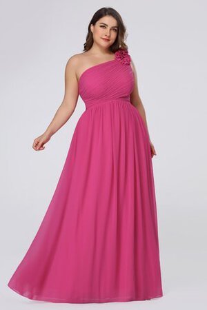 Junoesque Chiffon Bodenlanges Ballkleid mit Reißverschluss mit Blume - Bild 2