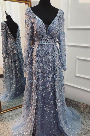 Herrlich Halle Bodenlanges Romantisches Ballkleid mit V-Ausschnitt - Bild 2
