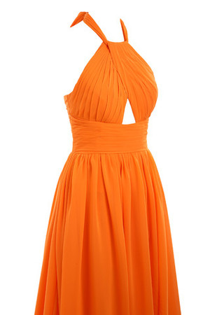 Ärmellos Chiffon Etui trägerlos ausgefallenes konservatives Abendkleid - Bild 6