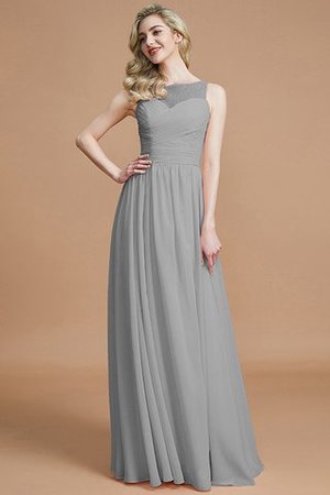Boot-Ausschnitt A Linie Ärmellos Normale Taille Bodenlanges Brautjungfernkleid - Bild 32