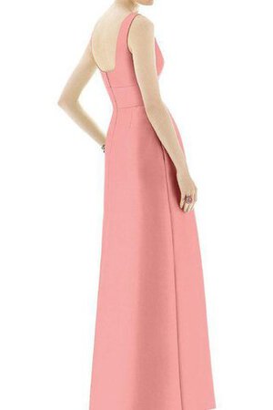 Plissiertes a linie langes bodenlanges Brautjungfernkleid aus Satin - Bild 2