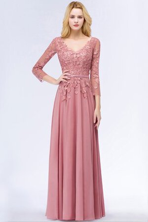 Robe de bal textile en tulle avec manche longue avec chiffon distinctif formelle - Photo 3