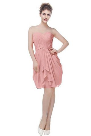 Robe de cocktail courte col en forme de cœur avec sans manches entrecroisé - Photo 1