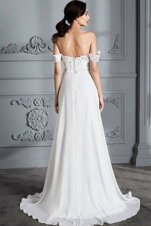 Robe de mariée simple longueur au ras du sol au bord de la mer epaule nue a-ligne - Photo 7
