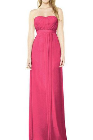 Robe demoiselle d'honneur avec chiffon de bustier ruché a-ligne - Photo 1
