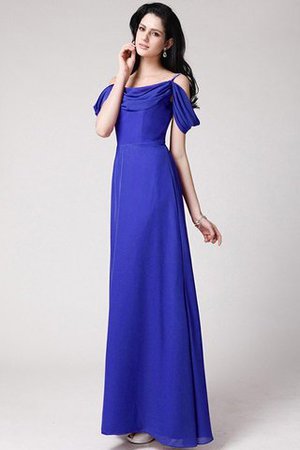 Ärmelloses Normale Taille Chiffon Bodenlanges Anständiges Brautjungfernkleid - Bild 26