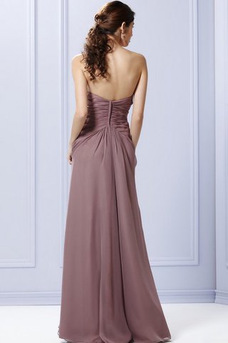 Robe demoiselle d'honneur avec gradins avec cristal a-ligne de bustier - Photo 2