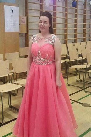 A Linie Prinzessin Chiffon Bodenlanges Ballkleid für Übergröße - Bild 1