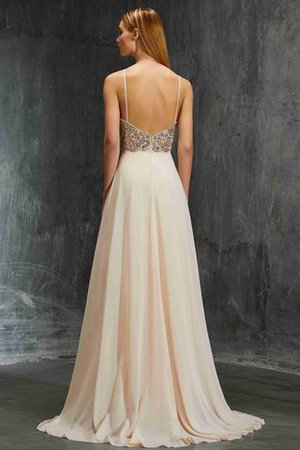 Abito da Ballo con Perline Conotta in Chiffon A-Line Senza Maniche - Foto 2