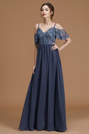 Normale Taille a linie Prinzessin Fabelhaft Brautjungfernkleid ohne Ärmeln - Bild 4