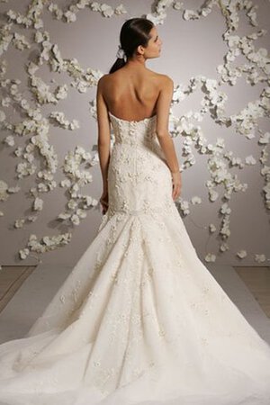 Abito da Sposa moda sensuale Cuore con Perline Sirena A Terra - Foto 3