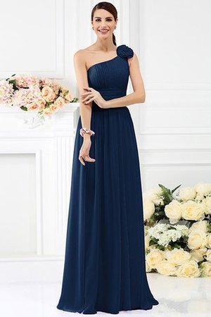 Reißverschluss Chiffon Sittsames Brautjungfernkleid ohne Ärmeln mit Blume - Bild 10