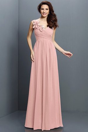 Robe demoiselle d'honneur plissage longue jusqu'au sol de col en v avec chiffon - Photo 21