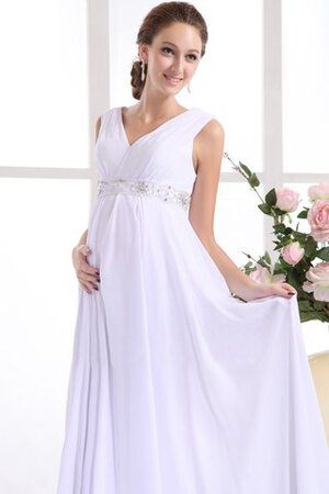 Empire Taille Funkelnd Dehnbarer Satin Besonderes Glamouröses Brautkleid - Bild 4