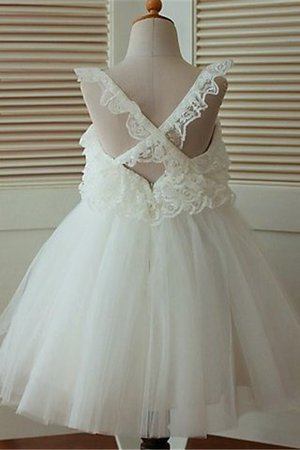 Abito da Cerimonia Bambini A-Line in Organza Senza Maniche Conotta Principessa - Foto 2