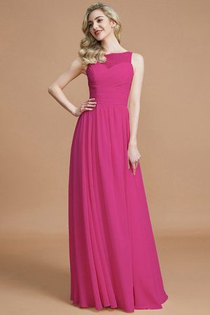 Vestido de Dama de Honor de Barco de Natural de Hasta el suelo de Sin mangas - Foto 16