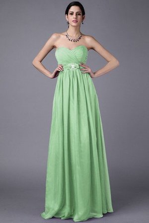 Robe demoiselle d'honneur naturel plissé de princesse avec fronce a-ligne - Photo 25