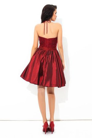 Ärmelloses Taft A-Linie Normale Taille Prinzessin Cocktailkleid - Bild 2