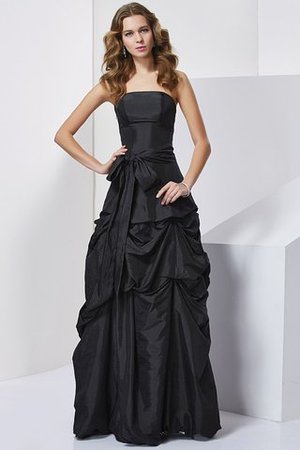 Robe de soirée longue en taffetas en forme de bustier orné de nœud à boucle - Photo 1