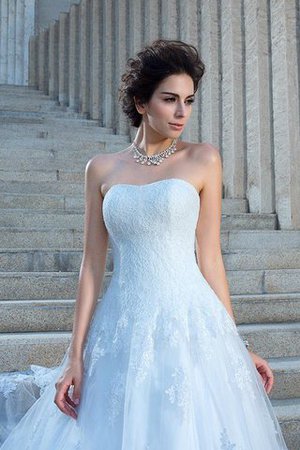 Robe de mariée luxueux longue decoration en fleur de mode de bal manche nulle - Photo 5