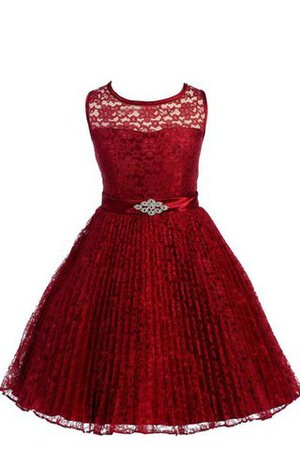 Vestido de Floristas de Corte-A de Joya de Encaje Adorno de Sin mangas - Foto 3