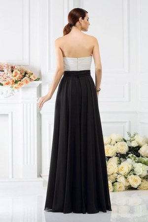 Robe demoiselle d'honneur longue de bustier a-ligne avec ruban ceinture en étoffe - Photo 2