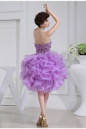 Normale Taille A-Linie Organza Prinzessin Mini Cocktailkleid - Bild 2